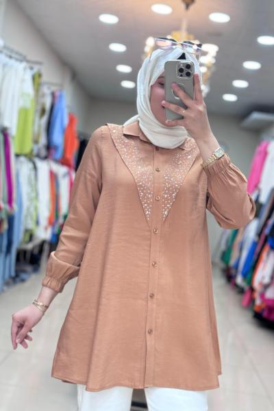 SUDE GÖMLEK  Kahverengi