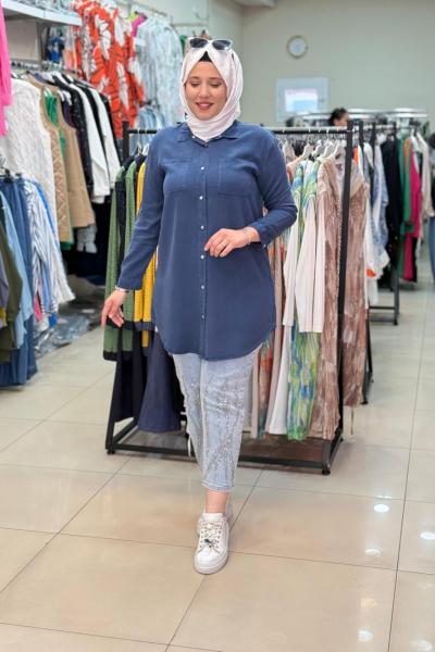 TENSEL GÖMLEK  Lacivert