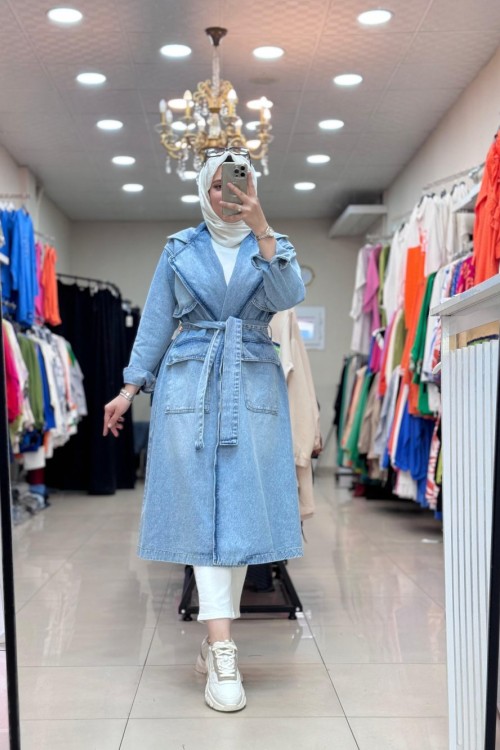 KOT TRENÇ  KOT MAVİ