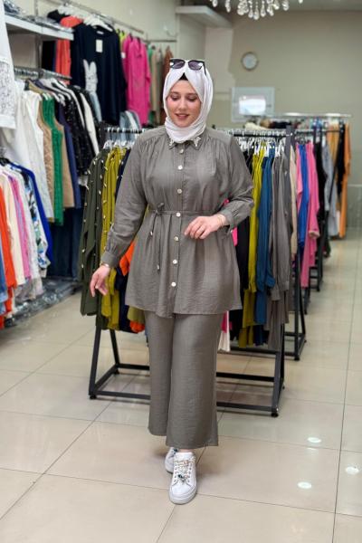 Yaka Broş Takım  Haki