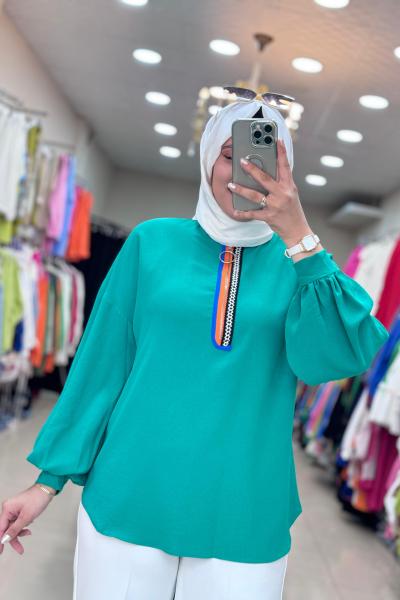 1070 Sare Tunik Yeşil