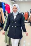 1545 PARILTILI BLAZER CEKET   Siyah