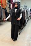 3063 GARNİ YELEKLİ TAKIM Siyah