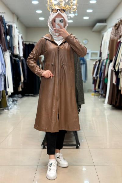 4202 DERİN TRENÇ Kahverengi