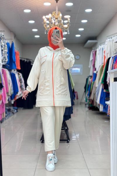 9682 PARAŞÜT KUMAŞLI TAKIM  Bej