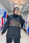 9684 SCUBA LEOPAR DESENLİ TAKIM  Siyah