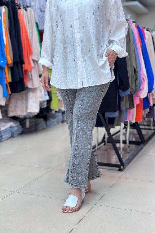 Akay İspanyol Pantolon Füme