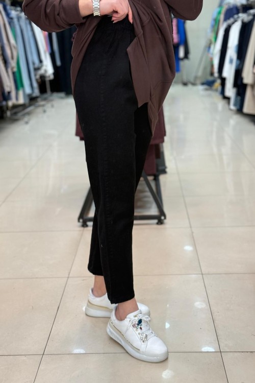 Mom jean pantolon Siyah