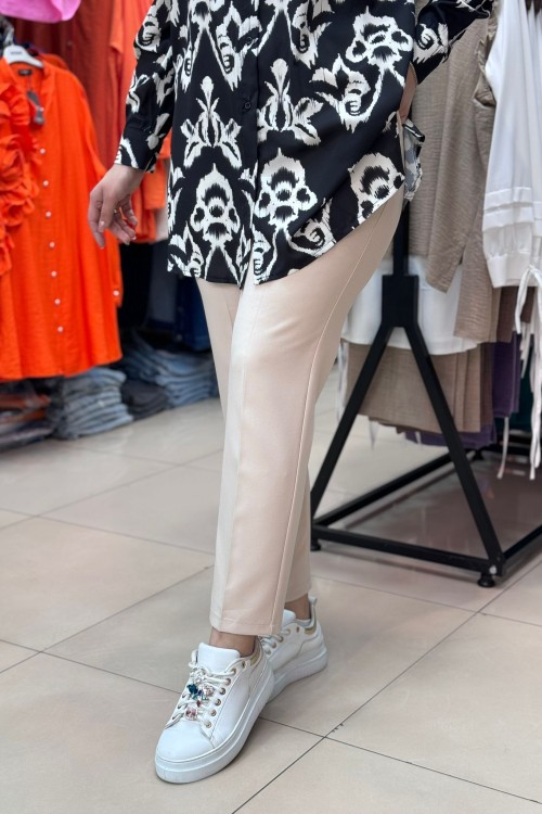 Modiva Kumaş Pantolon Taş Rengi